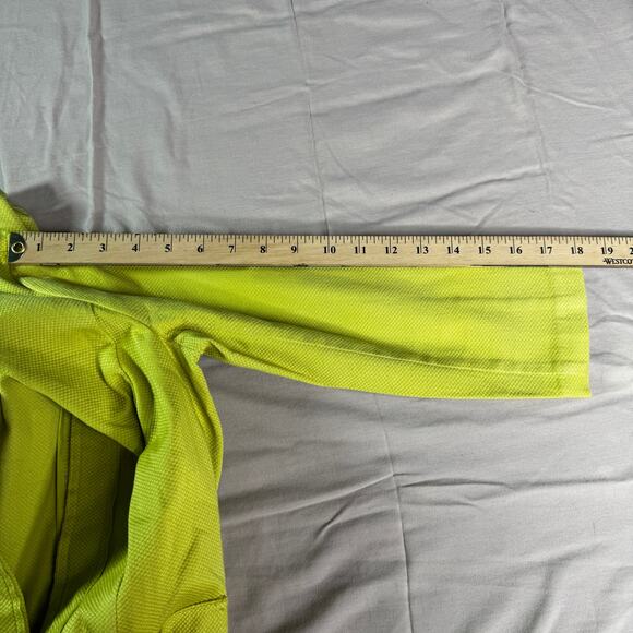Sunny Leigh Women's sz 4 Chartreuse Jacket Open Front Stretch Textured - Picture 8 of 9